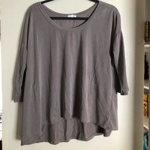 SIENNA SKY | MID SLEEVE FLOWY LOOSE FIT CREW NECK WOMENS BLOUSE SZ L